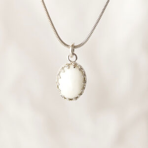 Breast Milk - Filigree Oval Pendant