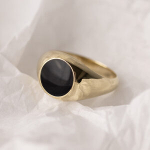 Signet Gold Circle Ring