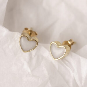 Small Gold Heart Earrings